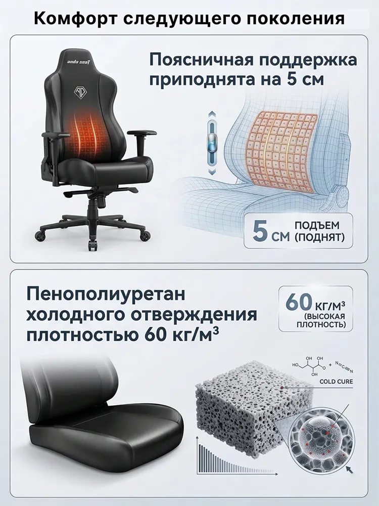 Игровое кресло Andaseat Novis L, черный